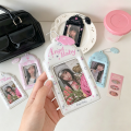 INS Fashion Korean Girl 3inch Idol Photo Storage Card Holder Cute Angel Wings holder Pendant Card Clip Student Campus Card Cover. 