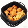 Reusable Air Fryer Silicone Liners Square Non Stick Basket Mat for 4-7QT Air Fryer Oven Microwave Baking Airfryer Accessories.
