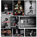 Boxer Wall Art Poster Mike Tyson Muhammad Ali Motivational Quote Home Decor Pictures Prints Canvas Painting Living Room Decor. 