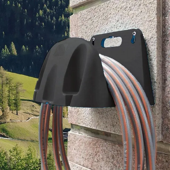Hose Holder Wall Mounted Durable Hose Hooks Metal Hose Hanger Durable Hose Hooks Metal Water Hose Holder for Outside Hose