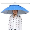 Portable Rain Umbrella Hat Foldable Outdoor Fishing Sunshade Waterproof Fishing Caps Camping Headwear Cap Beach Head Hat 55-95CM. 