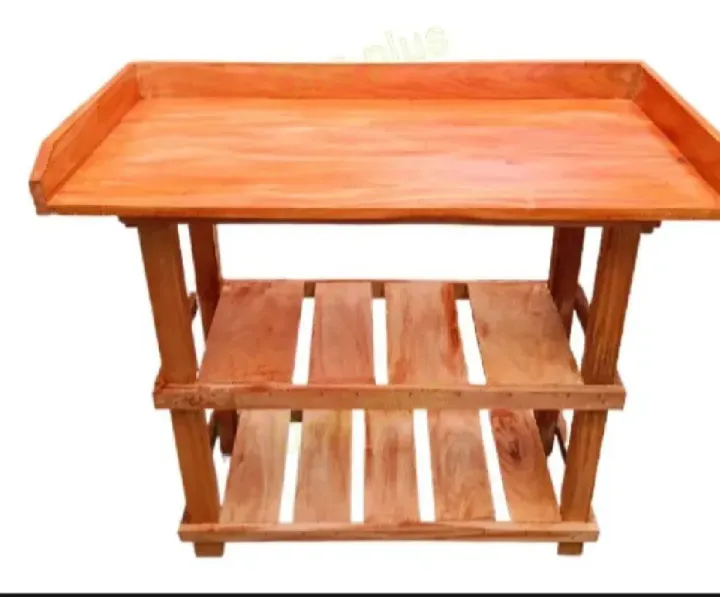 Wooden%20Table%203%20Feet%20Mahogany%20Durable%20Heavy-Duty%20Kitchen%20Storage.%20-%20Image%202