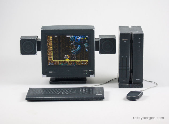 Classic%20PC%20model%20Sharp%20X68000%20paper%20model%20doll%20paper%20papercraft%20(for%20DIY%20cutting)%20-%20Image%209