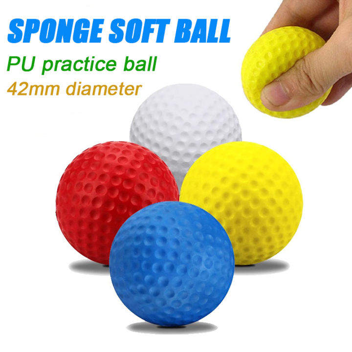 10pcs PU Foam Solid Sponge Soft Indoor Golf Practice Ball 4.2cm Children's Stress Relief Kneading Toy Golf Contact Accessories
