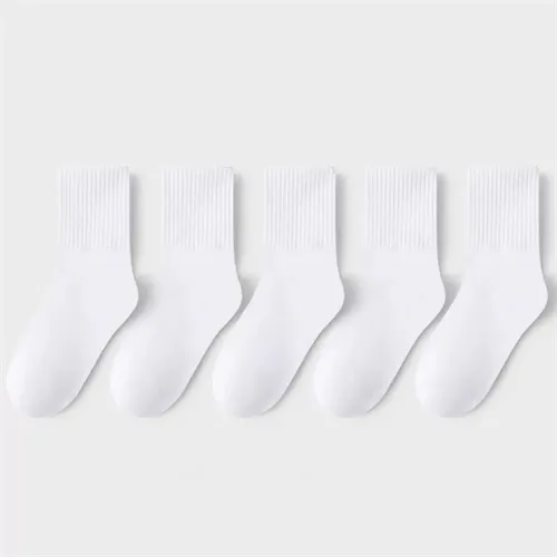 Lawadka%205Pairs/set%20Boys%20Girls%20Socks%20For%20Kids%20White%20Black%20Gray%20Cotton%20Children's%20Socks%20Student%20Sport%20Autumn%20New%20Sock%202%20to%2011Years%20-%20Image%208