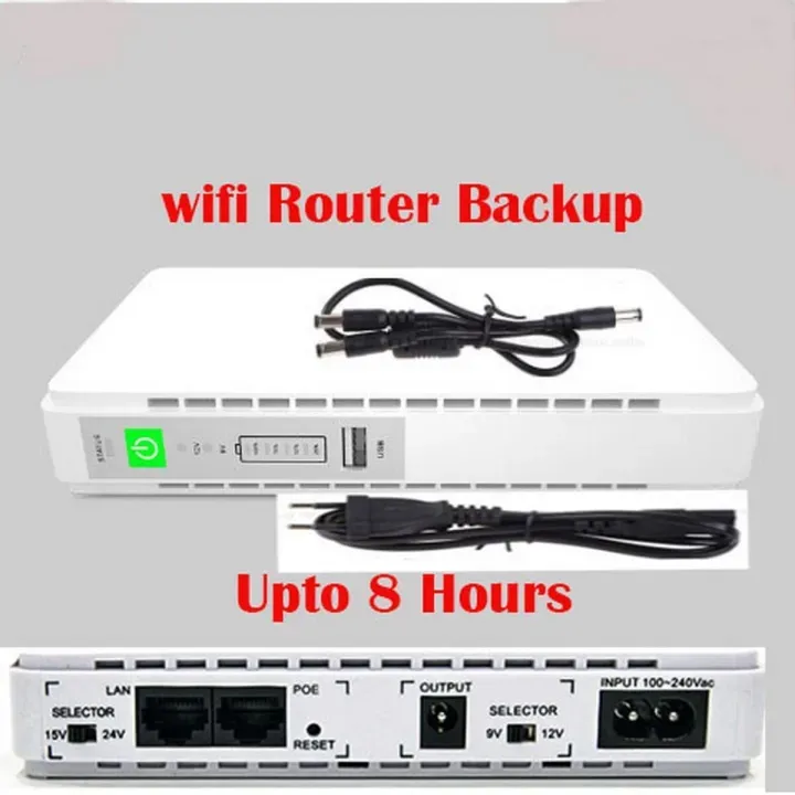 Router Backup Upto 8 Hours Mini Portable Modem Router UPS Poe Dc Wifi ...