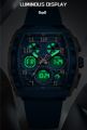 FOXBOX FB0096 new dual display men's watch silicone military watch luminous waterproof business casual quartz watches for men reloj+BOX.