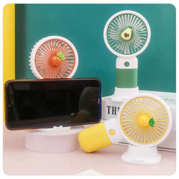 Portable Rechargeable Handheld Fan with Phone Holder & Digital Display ...