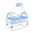 Newborn Baby Cot | No C-2560 New | Crib | Iron Bed with Roller | Removable | Cradle Bed Lightweight | Multifunctional Crib | Foldable | With Mosquito Net. 