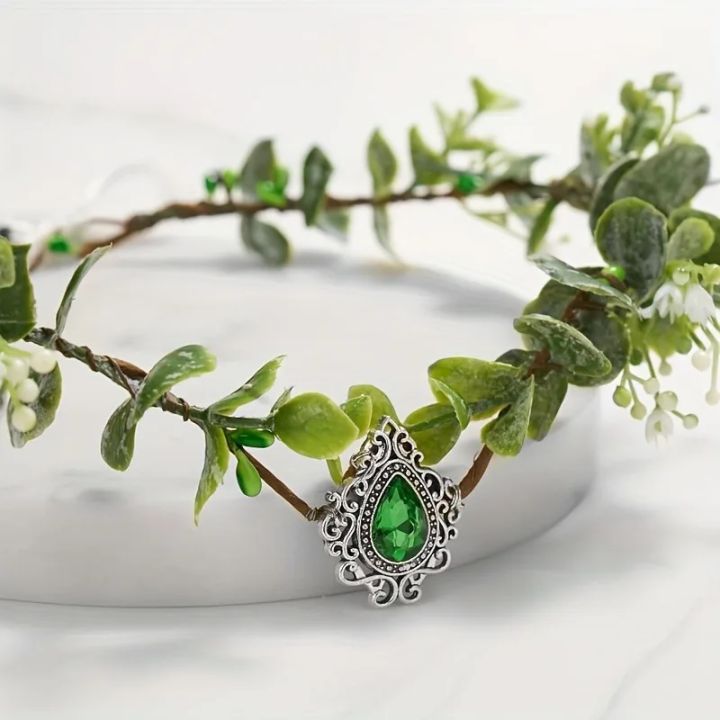 1pc%20Fairy%20Flower%20Leaf%20Crown%20Elf%20Princess%20Headdress%20Elf%20Headdress%20Cosplay%20Halloween%20Costume%20Shooting%20Wedding%20-%20Image%205