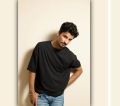 Drop  Shoulder Cotton T-Shirt For Men black and white. 