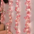 RAFEEQ STORE Cherry Blossom String Lights - 20 LED Garland for Home Decor & Parties Artificial Cherry Blossom Flower String Lights for Bedroom, Party & Outdoor Decor Fairy Lights Cherry Blossom Garland - 20 LED Lights For Home, Mirror And Wall Decoration. 