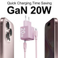 Pink 20W USB C Europe Plug Adapter for iPhone 14 14 Pro14 Pro Max 14 Plus13 12 11 XS XR X for Travel USBC Charger for Europe.