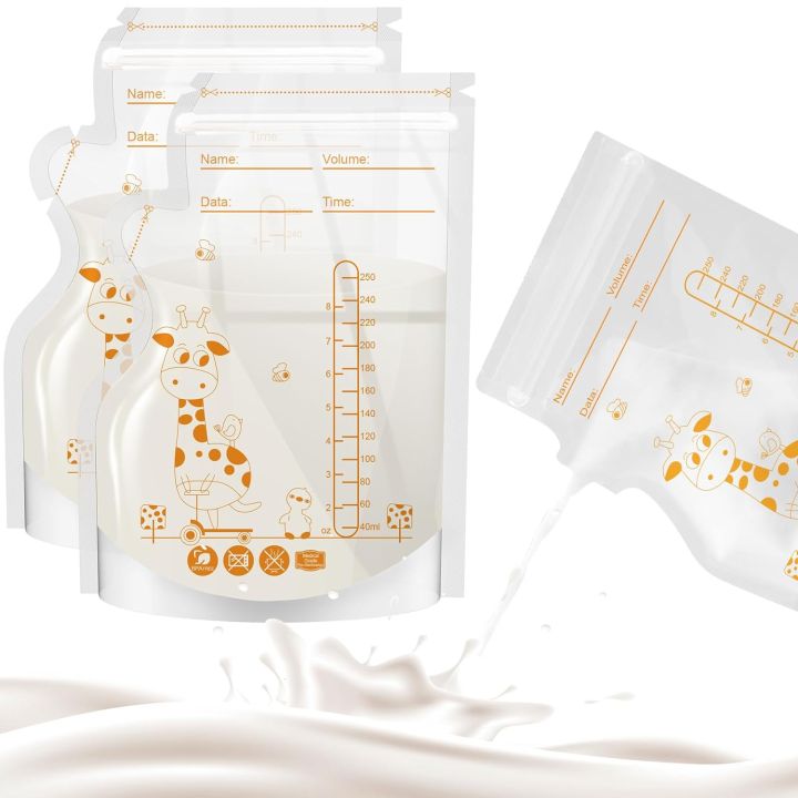 PE%20Giraffe%20Breast%20Milk%20Storage%20Bags,%20250ML%2030pcs/60%20pcs%20per%20Pack,%20Pre-Stick%20Labels,%20BPA%20Free,%20Leakproof,%20-%20Image%205