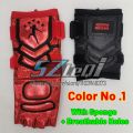Premium Red Gold Motorcycle Gloves Set For Roman Reigns With Sponge Gloves Weight Lifting Wrestling Outdoor Sports Gauntlet Sets. 