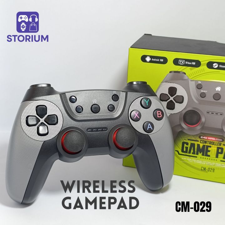CM-029 2.4G Wireless Gamepad Controller with USB Receiver | Ergonomic Design, Vibration Feedback & Dual Joystick for PC, Android, TV Box & More