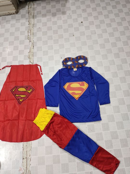 Superman Costume for Kids with Face Mask | Superhero Fancy Dress ...