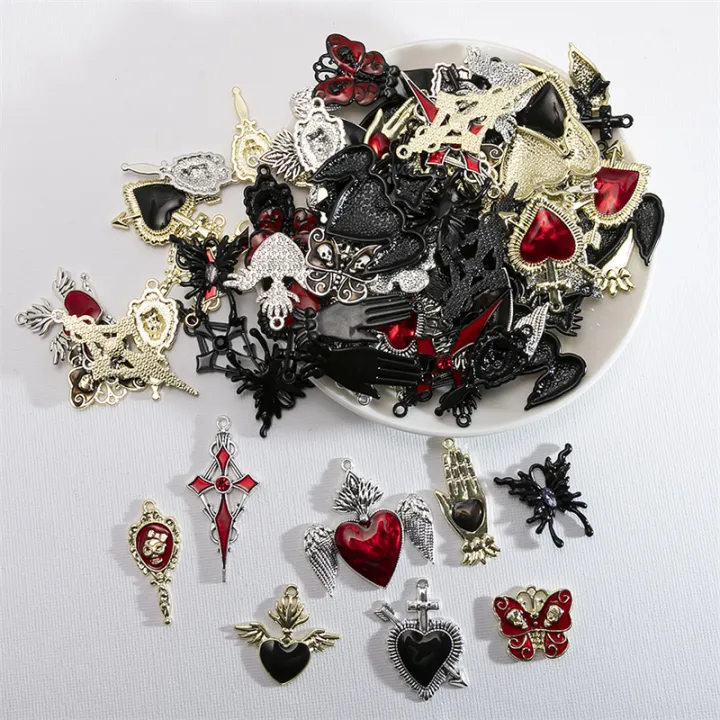 %EF%BB%BF%2010pcs%20Halloween%20Random%20Style%20Charms%20Gothic%20Cross%20Heart%20Skull%20Charms%20Pendant%20DIY%20Handmade%20Earrings%20Jewelry%20Accessories%20-%20Image%203
