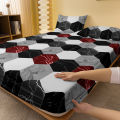 1 Piece of Fashion Marble Pattern Frosted Bedsheet, Bedroom Printed Bedspread, Bedding (Excluding Pillowcases). 