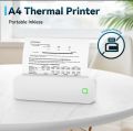 Portable Mini A4 Printer No Ink Printing A4
Thermal Printer for Phone PC Tattoo Transfer Printer or 5PK Thermal Paper Rolls. 