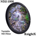 KnightX ND2-ND1000 SLR DSLR Camera Variable ND Filter Neutral Density Fader Adjustable ND2-400 49 52 55 58 62 67 72 77 mm. 