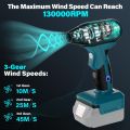 130000RPM Brushless Jet Blower Violent Turbo Fan 4-Speed Wireless Handheld Air Blower for Dewalt/Milwaukee/Makita. 