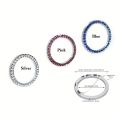 Car Engine Start Stop Decoration Ring, Bling Car Interior Accessories for Women, Push to Start Button Cover/Sticker, Key Ignitio.