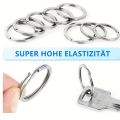 10 PC/Bag Quality Silver Metal Keychain DIY Circular Ring Keychain Split Men Keychain Keyring Accessorie.. 