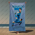 Football Star Ronaldo Beach Towel Swimming Bath Outdoor Lover Quick-Dry  Pool Travel Vacation Soft Camping Soccer Sports Hot. 