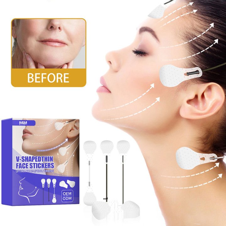20/40/60/80Pcs%20Instant%20Invisible%20Face%20Stickers%20Neck%20Eye%20Double%20Chin%20Lift%20V%20Shape%20Tapes%20Makeup%20Facelifting%20Patch%20Adhesives%20-%20Image%205