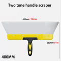 Double Color Handle Large Stainless Steel Trapezoidal Putty Scraper Putty Scraper Cleaning Scraper Bricklayer Tool.