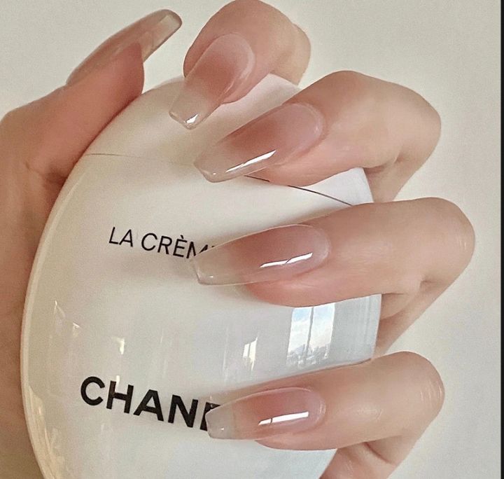 24 Pcs long gradient nude fake  Nails with Glue DIY Art Design False Nails Wearable Nails Stylish Pattern Artificial Nails by HBI