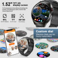 1.52 inch AMOLED Screen Display Smart Watch For Men Wireless Call Android ios Phone Health Monitor Waterproof Sports Smartwatch. 