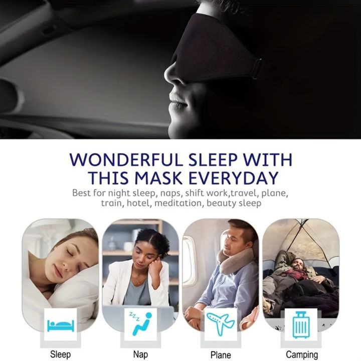 Eye%20Mask%20for%20Sleeping%203D%20Contoured%20Cup%20Blindfold%20Concave%20Molded%20Night%20Sleep%20Mask%20Block%20Out%20Light%20with%20Women%20Men%20-%20Image%202