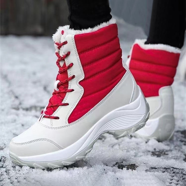 Women%20Boots%20Waterproof%20Heels%20Boots%20For%20Winter%202023%20Tren%20Platform%20Ankle%20Boots%20Keep%20Warm%20Snow%20Shoes%20Plush%20Outdoor%20Short%20Boots%20-%20Image%205