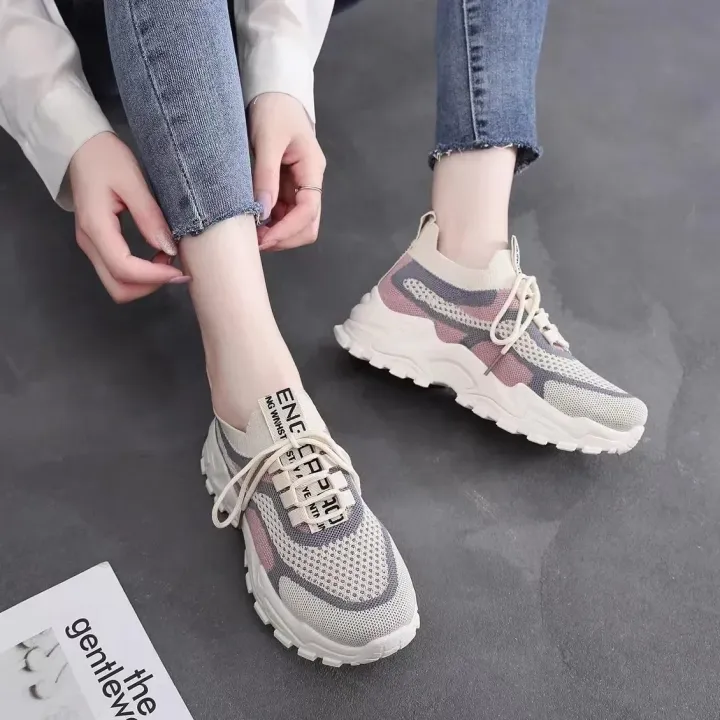 Ladies%20Chunky%20Sneakers%202025%20Breathable%20Women%20Sneakers%20Platform%20Flat%20Shoes%20Green%20Casual%20Trainers%20Stylish%20Comfortable%20Shoes%20-%20Image%204