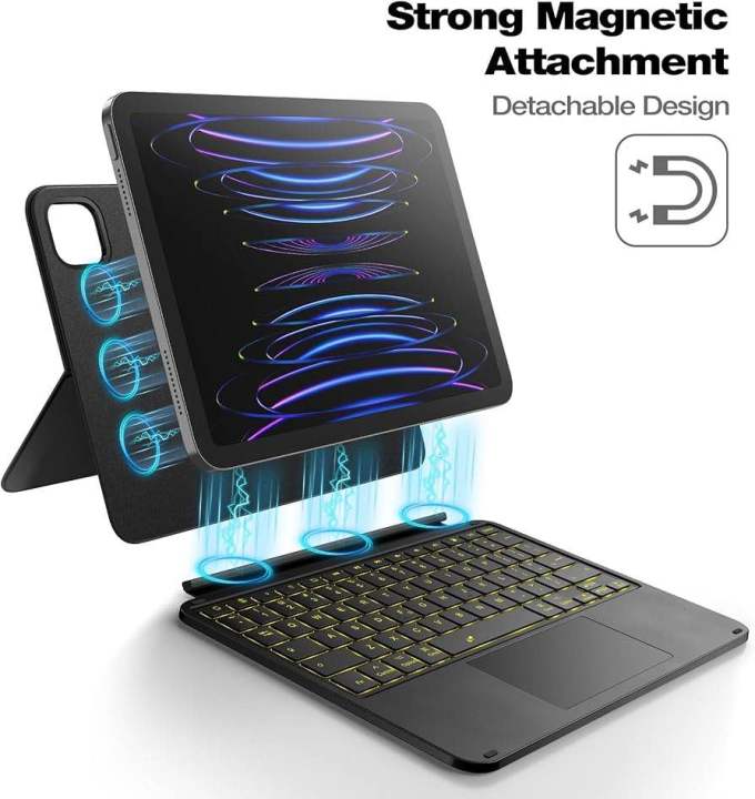 Dracool%20Magic%20Keyboard%20Case%20for%20iPad%20pro%2011%20and%20Air5/4%20iPad%20Pro%2011%204th/3rd/2nd/1st%20Gen)%20Case%20with%20Keyboard%20Magnetic%20Detachable%20Two-Piece%20Magic%20Style%20Keyboard%20Folio%20Multi-Touch%20Trackpad%20Backlit%20US%20-%20Black%20-%20Image%202