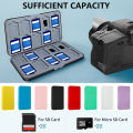 Portable for SD and for Micro SD card storage box with 40 card slots (20 SD+20 TF), suitable for SDHC, SDMC, TF cards. 
