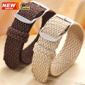 New One Piece Nylon Woven Watch Band 16mm 18mm 20mm 22mm Colorful for Perlon WatchStrap for  Bracelet Women Men Wristband. 