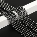 Bling Rhinestone Necktie Uniform Tie Women Neck Tie Daily Party Dance Tie. 