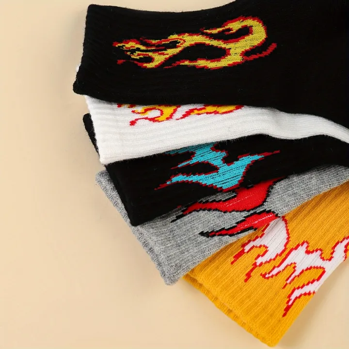 5%20pairs%20of%20children's%20spring%20and%20autumn%20season%20flame%20jacquard%20trendy%20socks,%20cute%20socks,%20tight,%20comfortable,%20breathable,%20suitable%20-%20Image%204