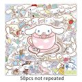 Ready to ship! Cinnamoroll Sanrio sticker, 50 different pattern waterproof sticker. 