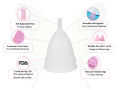 Medical grade silicon menstrual cup sterilizers. 