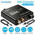192KHz/24Bit DAC Digital to Analog Audio Converter Digital SPDIF Optical Toslink Coaxial to Analog Stereo L/R RCA and 3.5mm Jack. 