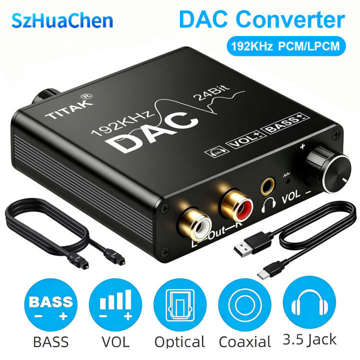 192KHz/24Bit%20DAC%20Digital%20to%20Analog%20Audio%20Converter%20Digital%20SPDIF%20Optical%20Toslink%20Coaxial%20to%20Analog%20Stereo%20L/R%20RCA%20and%203.5mm%20Jack%20-%20Image%202