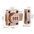 Password Rotate Bolt Latch 3 Digit Combination Home Security Latch Gate Latches Door Keyless Lock Twist Rotating Barrel Locks.