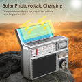 Retro All-Band Radio with Wireless Audio Connectivity, Solar & Multi-Mode Charging, Long-Lasting Battery & Multiple Play Modes. 