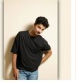 Drop  Shoulder Cotton T-Shirt For Men black and white. 