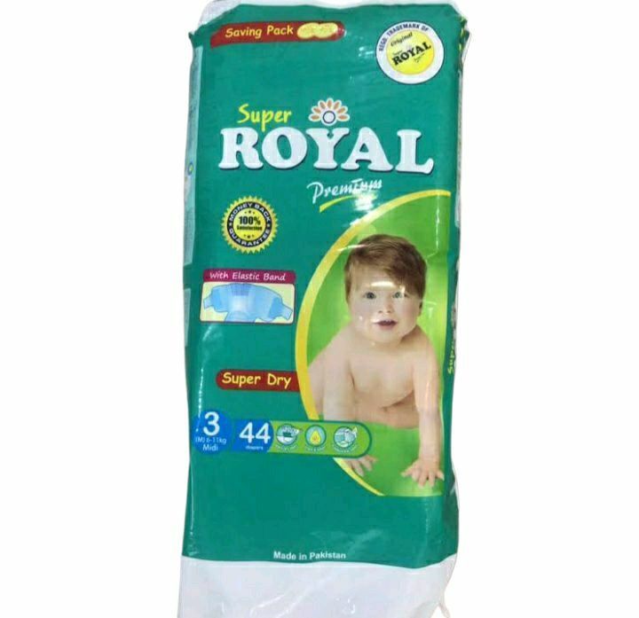 Royal Diaper Size 3 Medium -44 Pcs- Diaper/Diaper