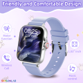 Smart Watch for Android iOS Ultra Low Power Bluetooth Calling Fitness Tracker Music Control Voice Assistant Metal Body Sports. 